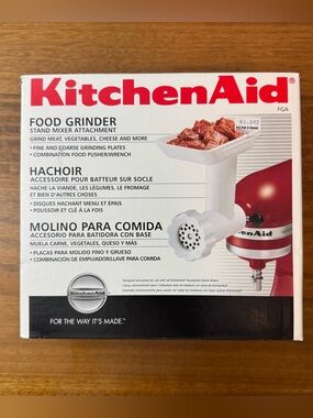 KitchenAid White Stand Mixer Meat Grinder Attachment NEW!!